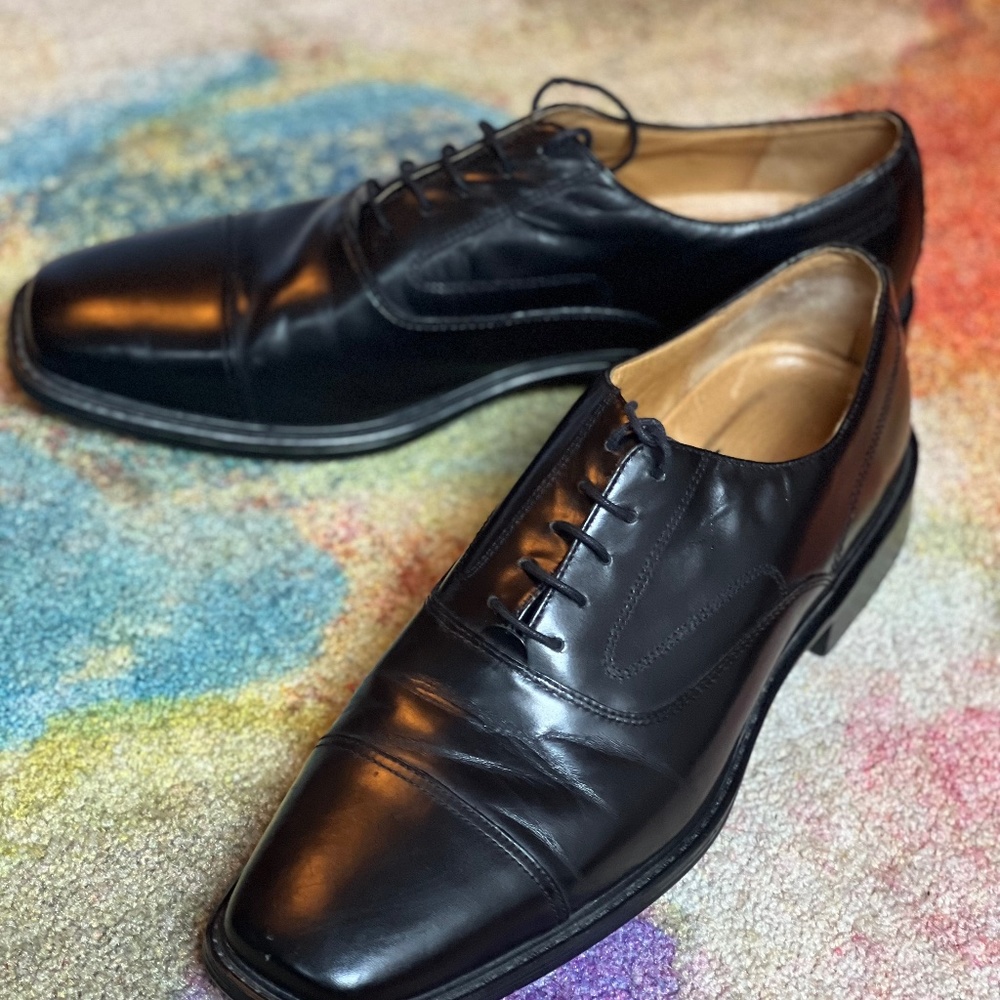 Men’s Dressports Leather Oxfords Black Size 11.5